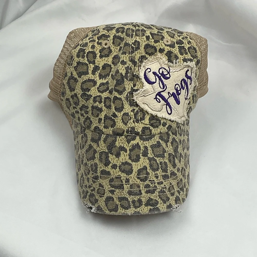 TCU‎ Leopard Print Horn Frogs Trucker Hat